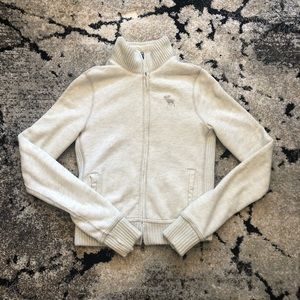 Abercrombie & Fitch Beige Jacket, Faux Fur Lined